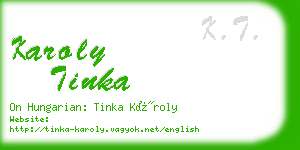 karoly tinka business card